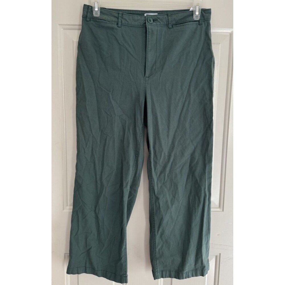 Old Navy Women’s Size 10 Olive Green High Rise Wide Leg Chino Pants